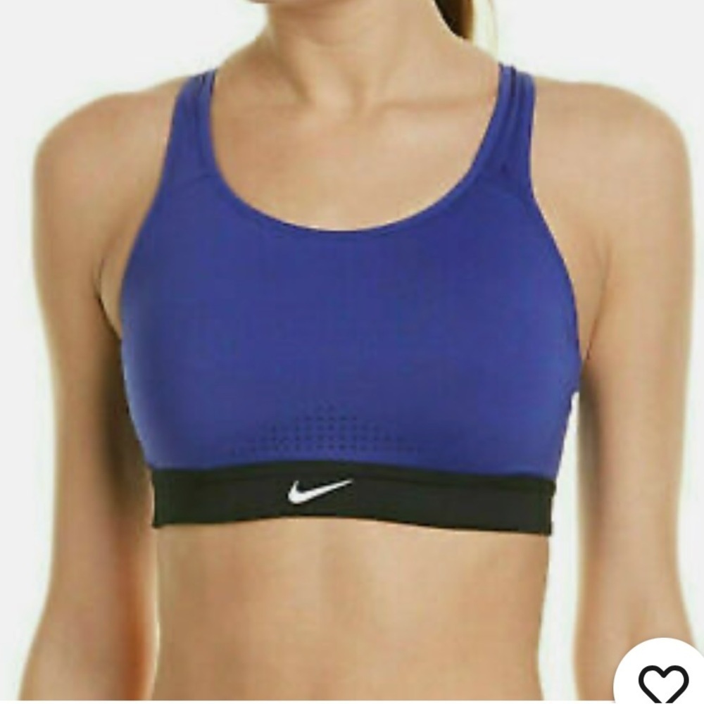 Nike Women's High Support Impact Sports Bra Blue Black